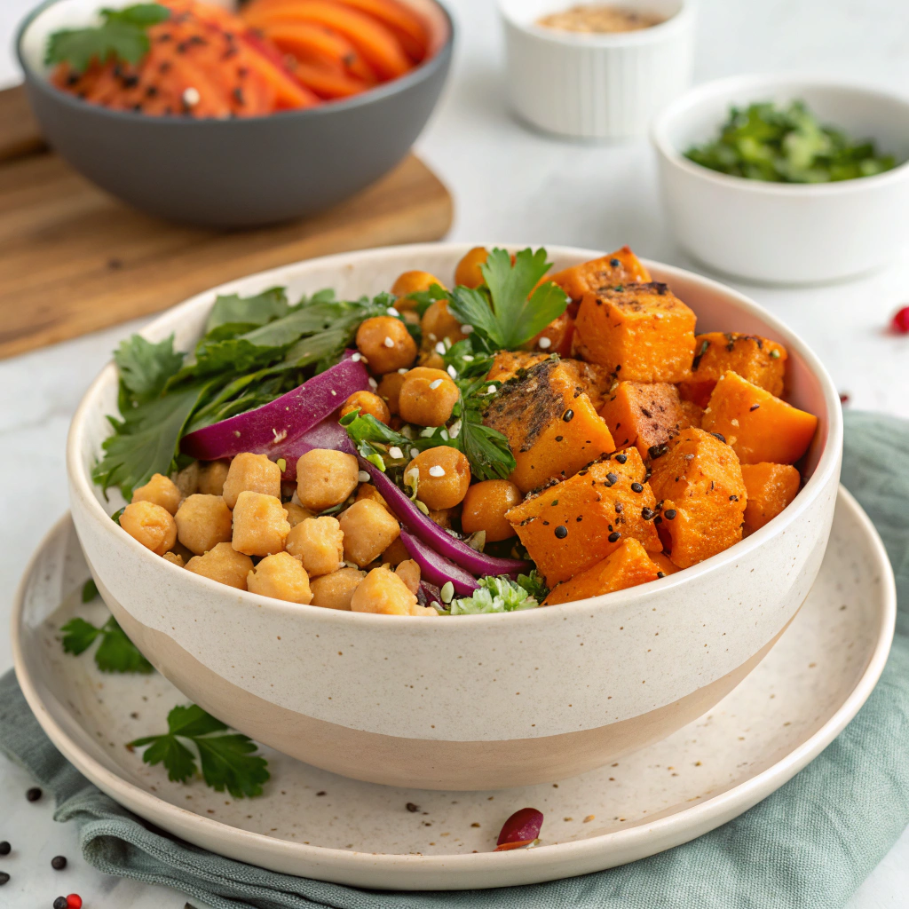 Nourishing Sweet Potato and Chickpea Buddha Bowl Recipe Sweet Potato and Chickpea Buddha