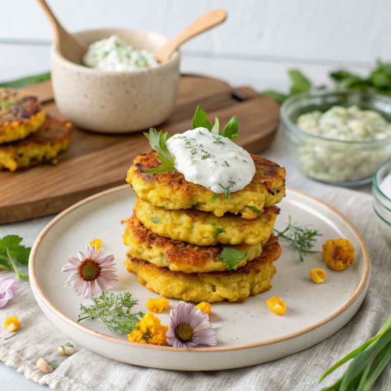 Caramelized Leek and Sweet Corn Fritters