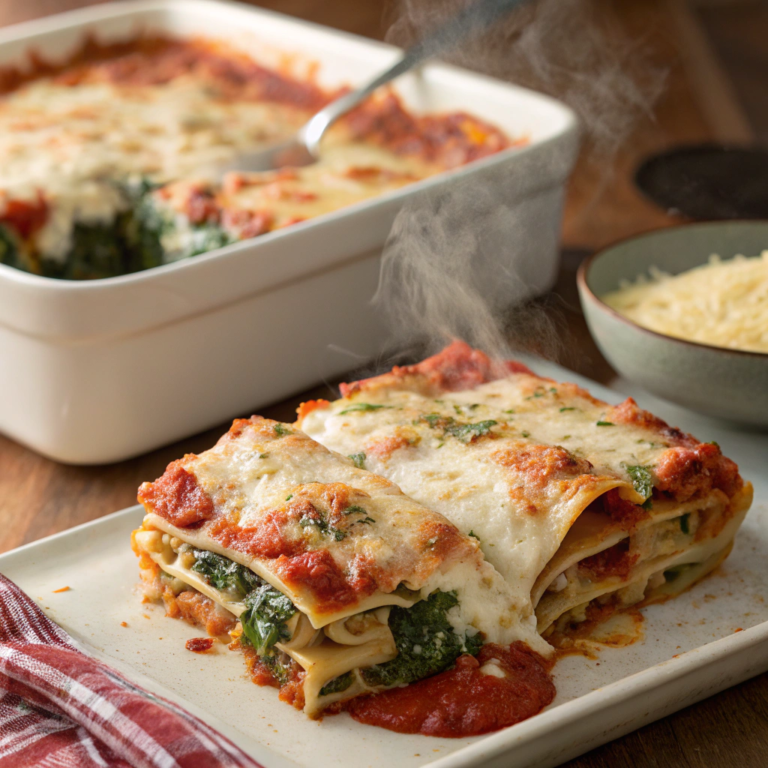 Cheesy Spinach and Ricotta Lasagna