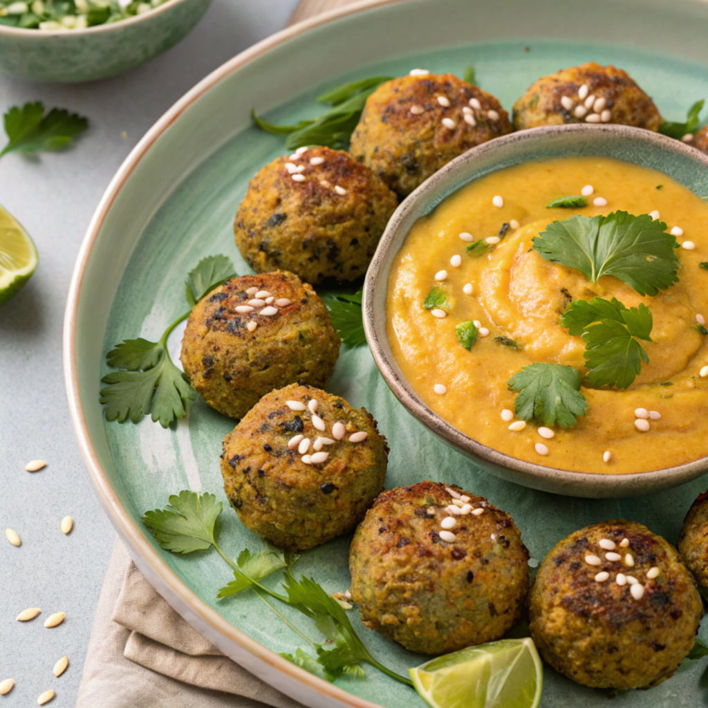 chickpea-and-zucchini-kofta-with-spiced-coconut-sa (1) Chickpea Zucchini Kofta