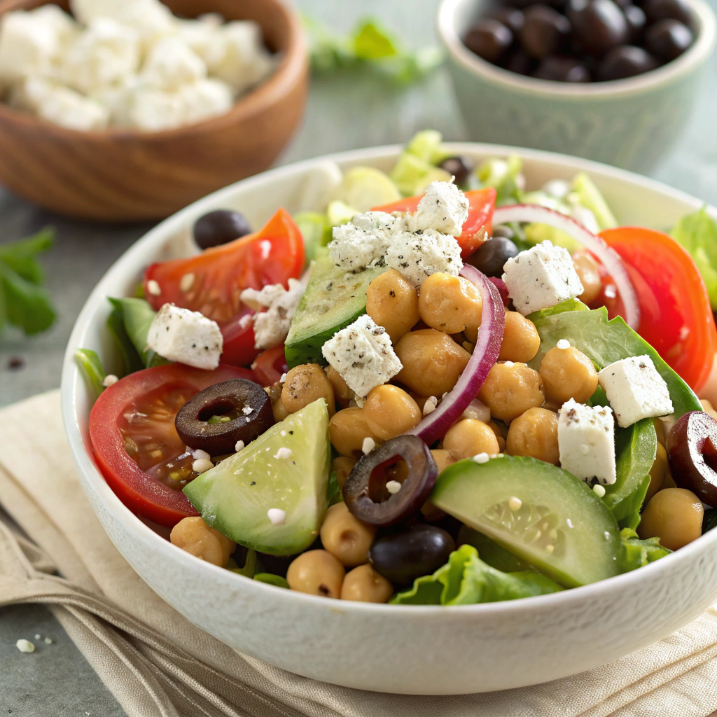 chickpea--feta-and-olives-greek-salad Chickpea, Feta and Olives