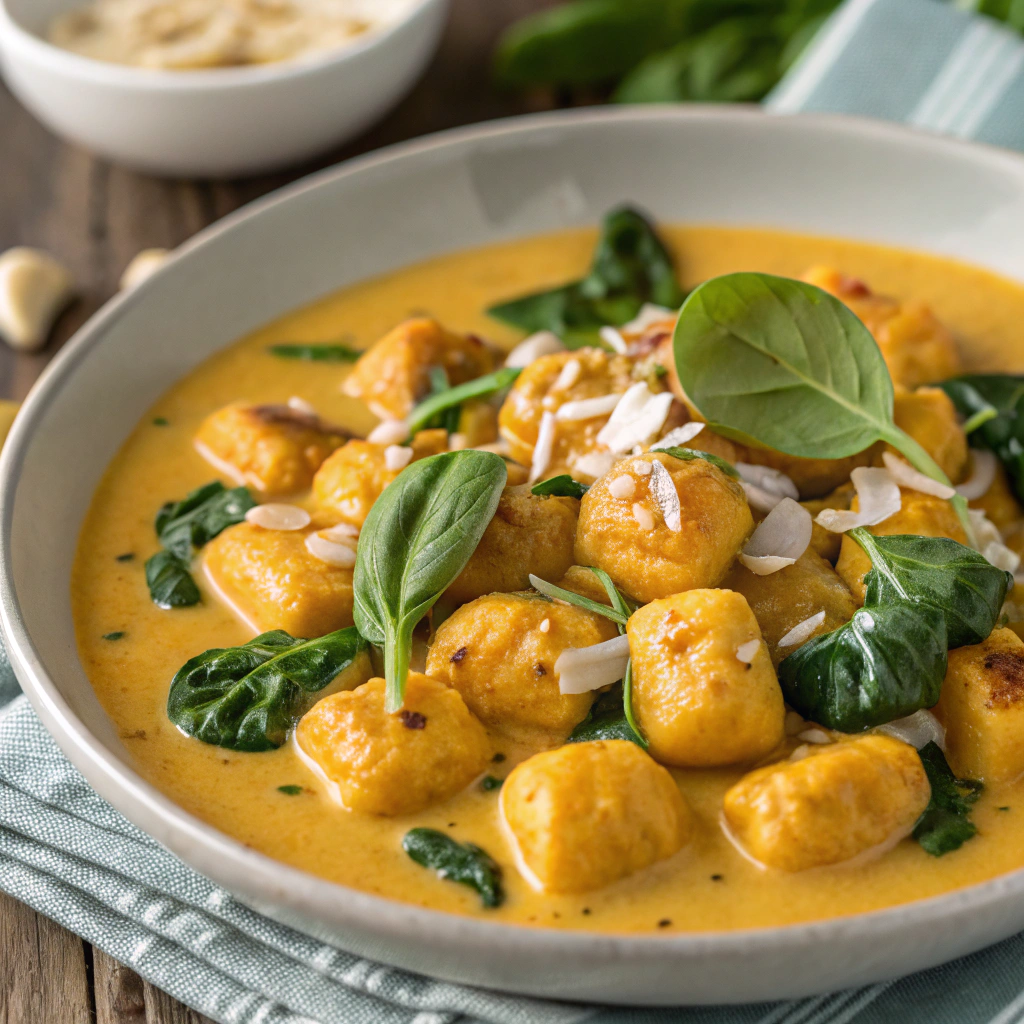 Coconut Curry Sweet Potato Gnocchi
