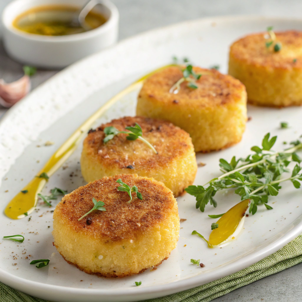 crispy-polenta-cakes Crispy Polenta Cakes