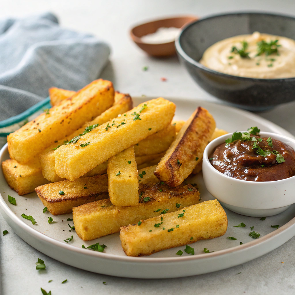 Crispy Polenta Fries with Truffle Aioli Recipe Polenta Fries with Truffle Aioli