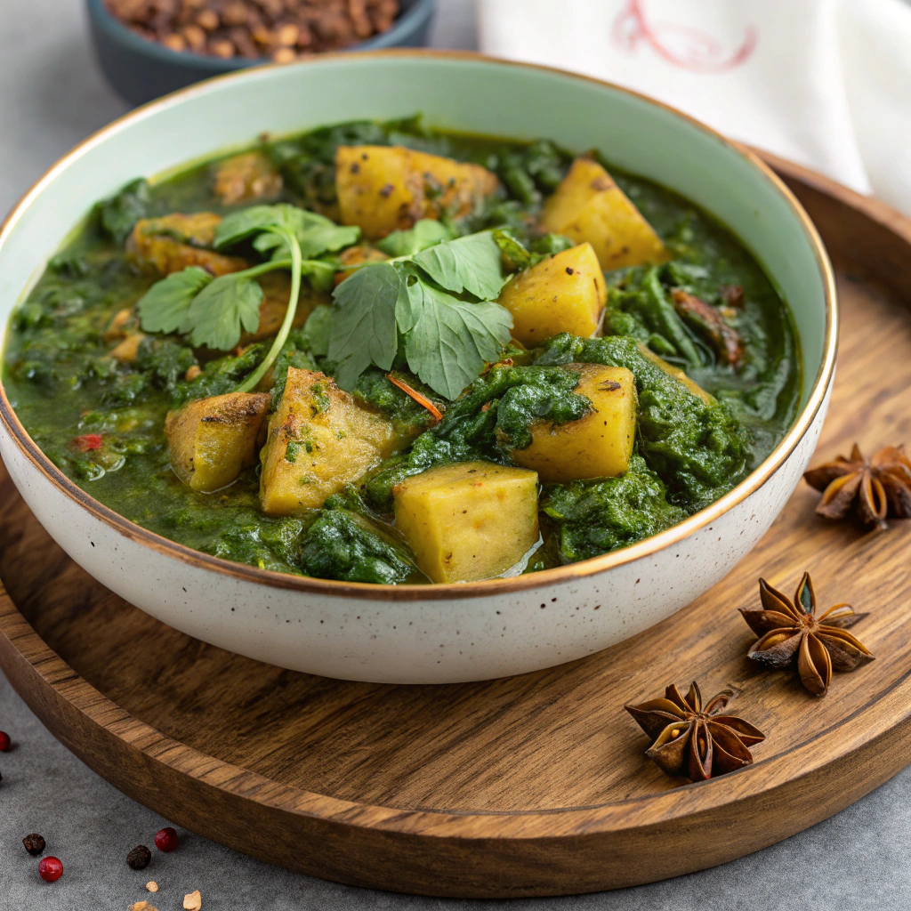 flavorful-indian-spinach---potato-aloo-palak---veg Vegan Aloo Palak