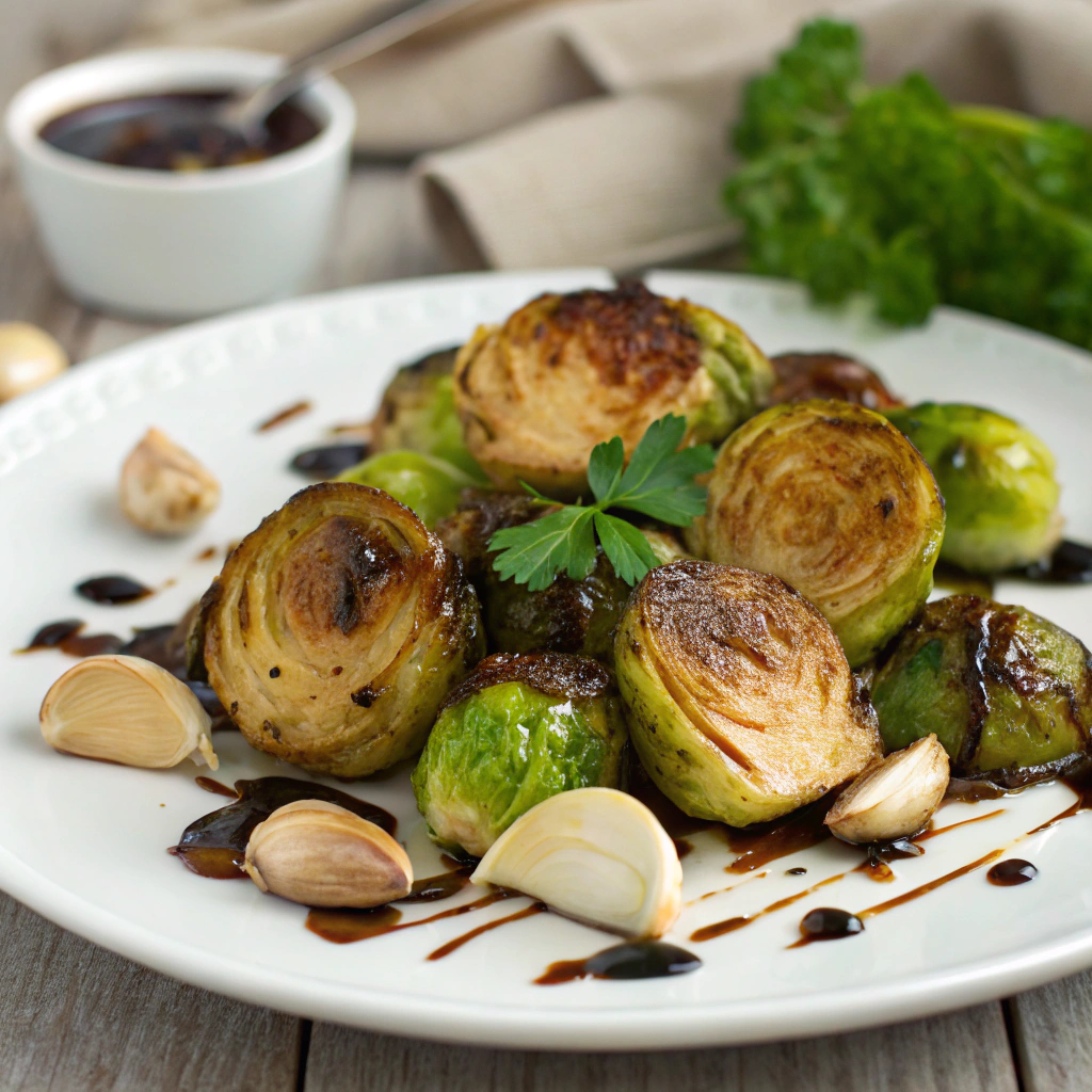 garlic-roasted-brussels-sprouts-with-balsamic-glaz Roasted Brussels Sprouts