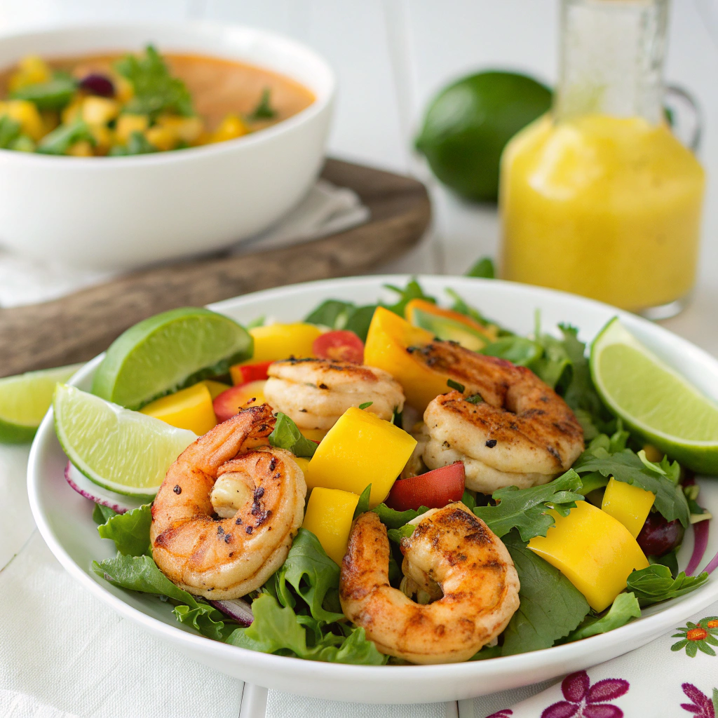 grilled-shrimp-and-mango-salad-with-chili-lime-dre (1) Zesty Grilled Shrimp and Mango Salad