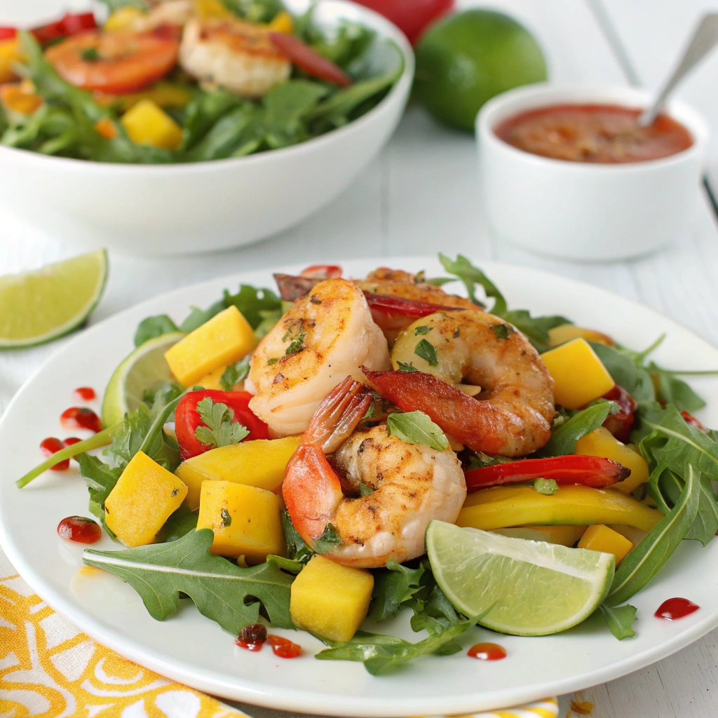 grilled-shrimp-and-mango-salad-with-chili-lime-dre Zesty Grilled Shrimp and Mango Salad