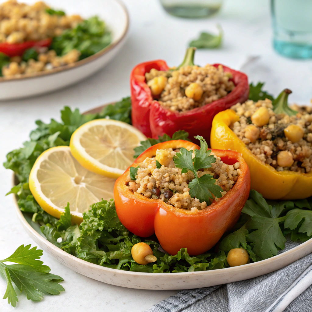 mediterranean-stuffed-peppers-with-quinoa---chickp Mediterranean Stuffed Peppers
