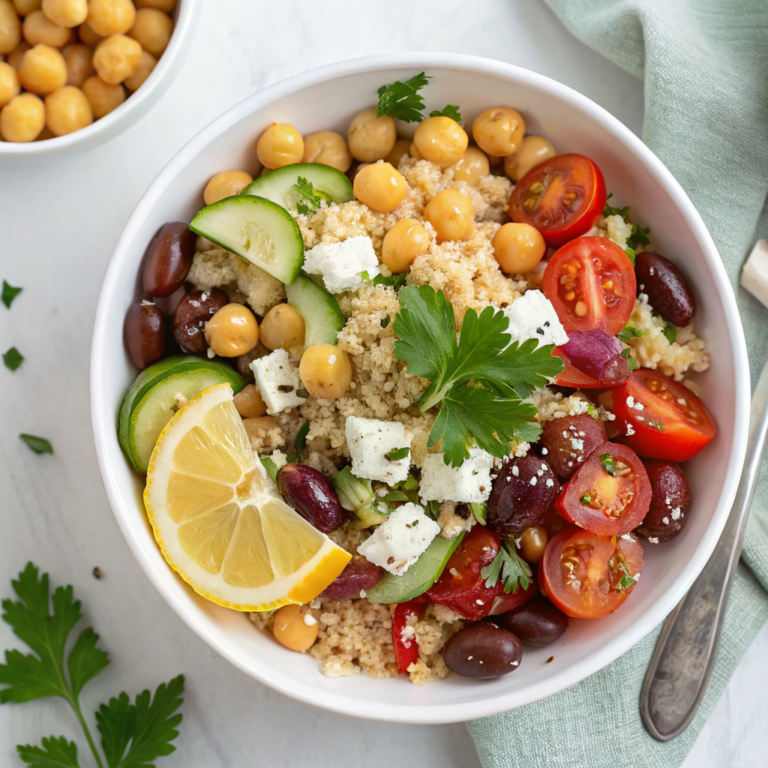 Protein-Packed Mediterranean Chickpea & Quinoa Salad