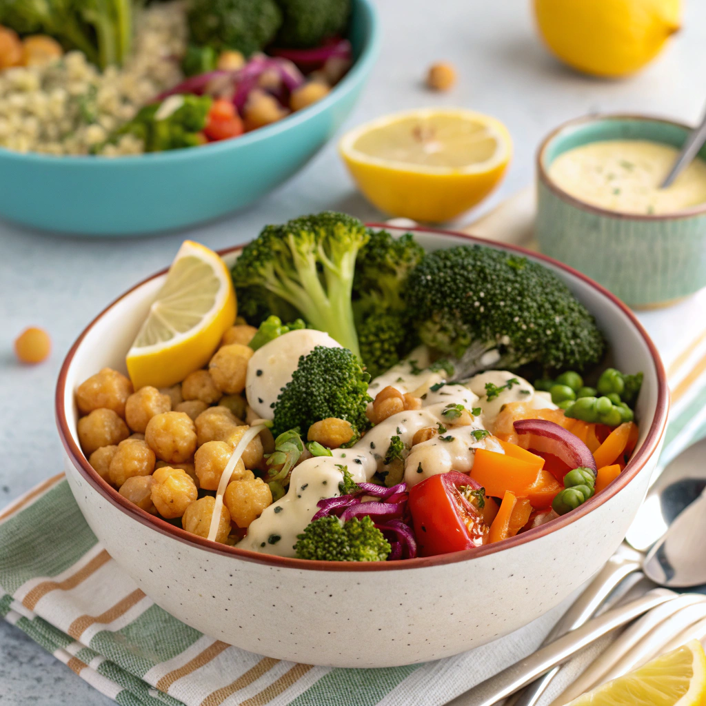 roasted-broccoli-and-chickpea-buddha-bowl-with-lem (1) Broccoli Chickpea Buddha Bowl