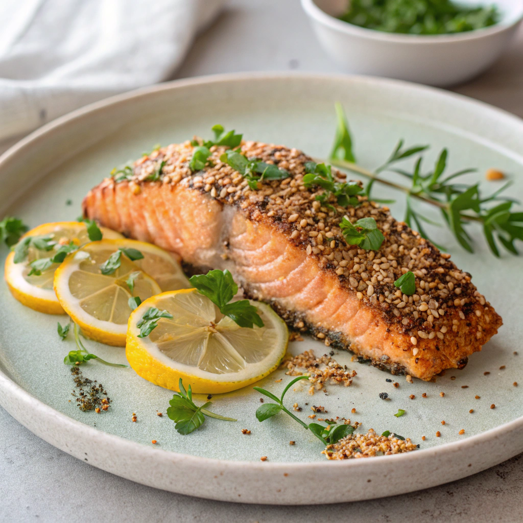 Sesame-Crusted Salmon with Soba Noodles and Bok Choy Recipe Sesame-Crusted Salmon