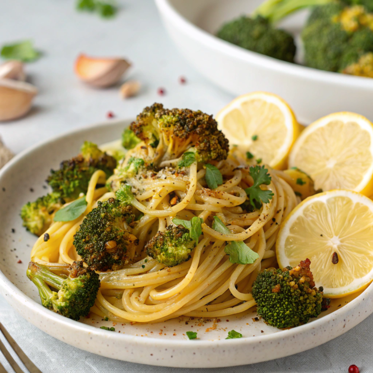 Vegan Spaghetti Lemon Broccoli