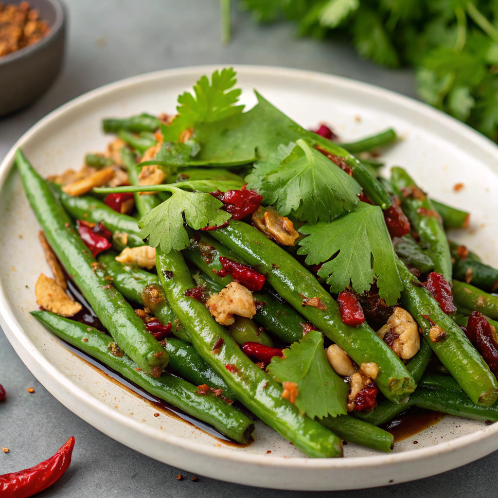 Spicy Tamarind and Ginger Stir-Fried Green Beans Stir-Fried Green Beans