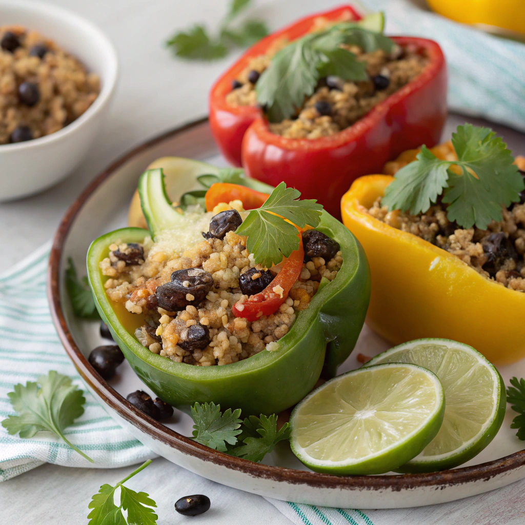 Stuffed Bell Peppers with Quinoa and Black Beans
