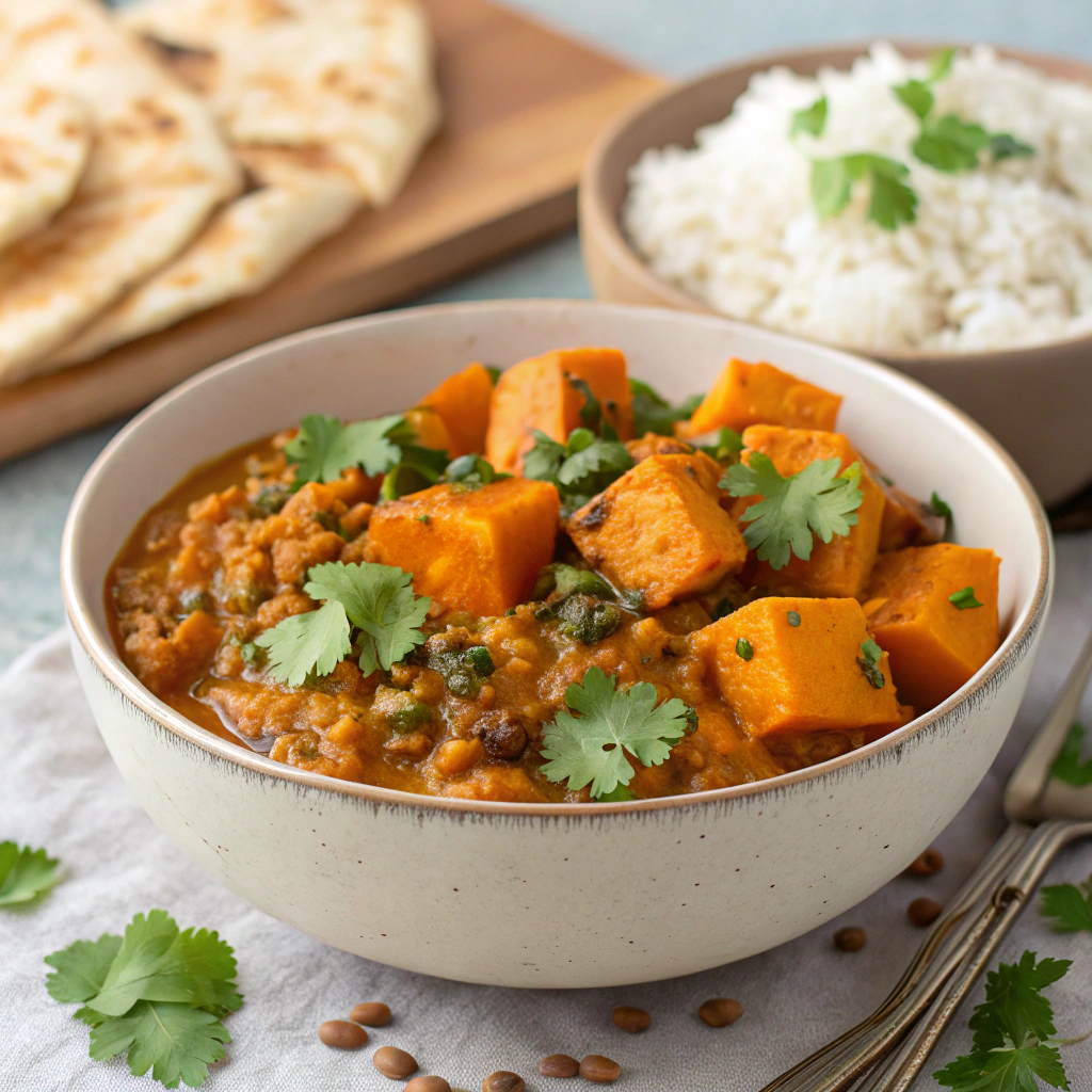 Flavorful Sweet Potato and Lentil Tikka Masala Lentil Tikka Masala