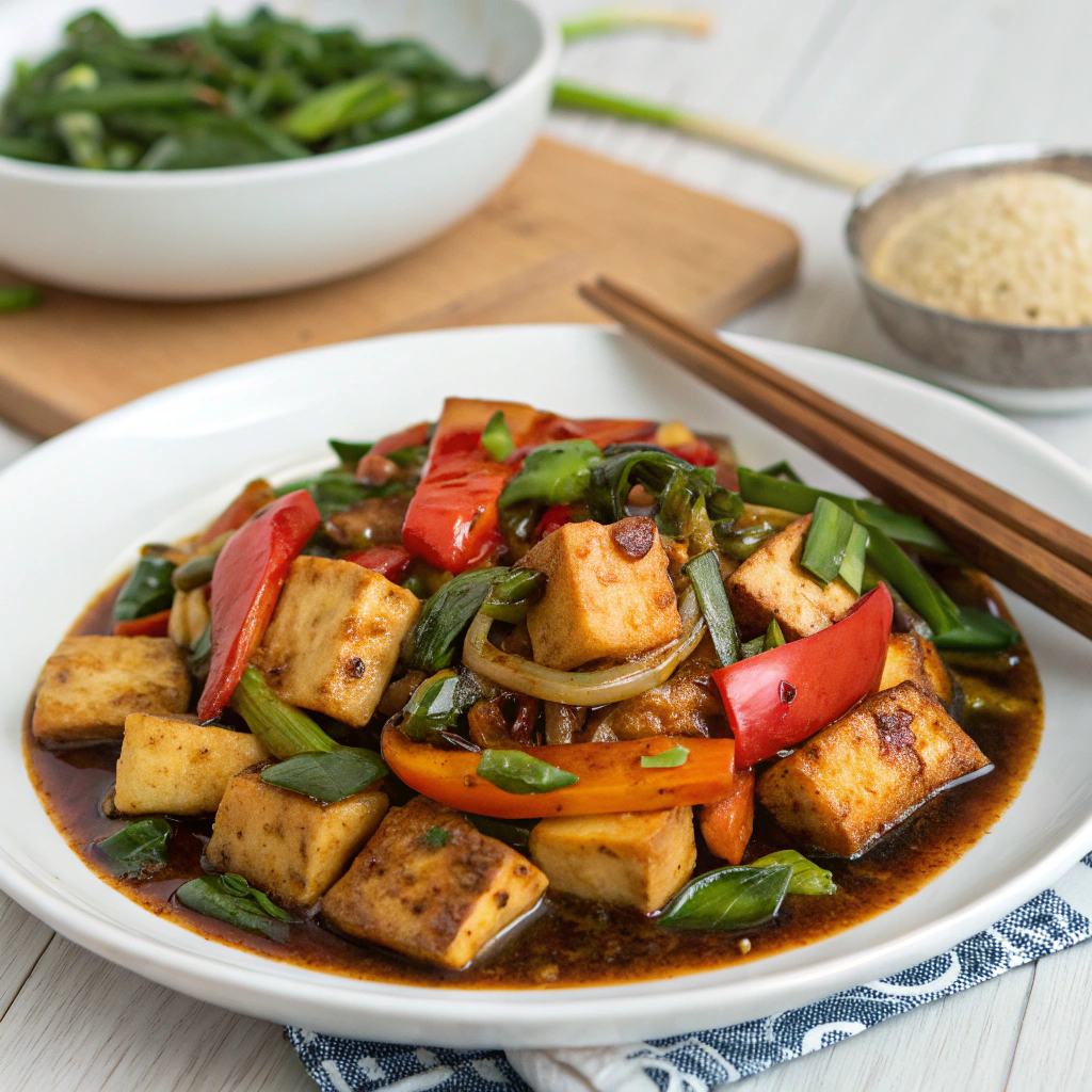 Flavorful Spicy Thai Basil Tofu Stir-Fry Spicy Thai Basil Tofu