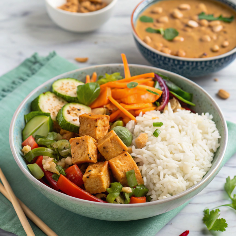 Thai Peanut Tofu Buddha Bowl