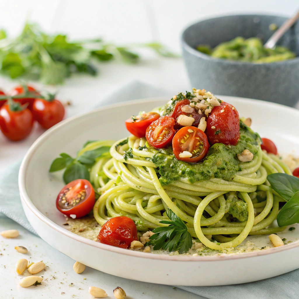 Avocado Pesto Zucchini Noodles