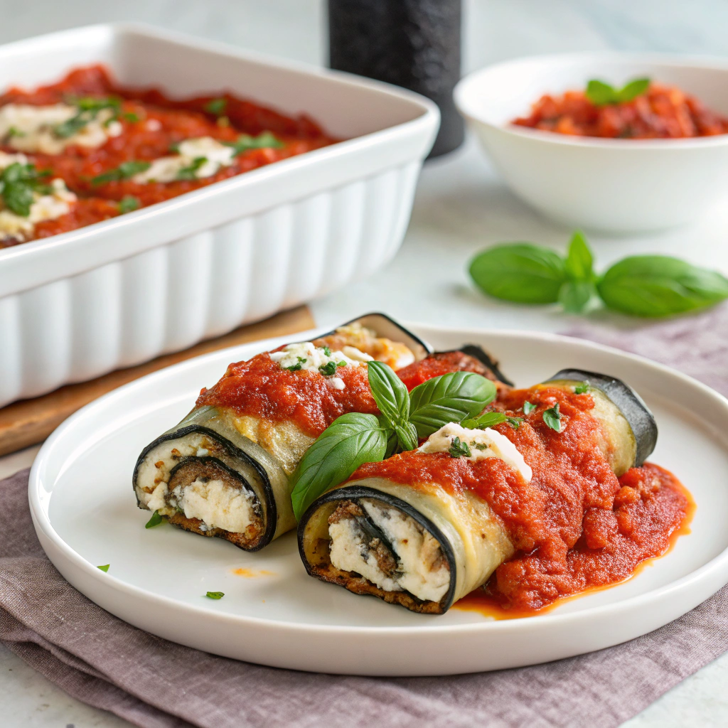 Eggplant Involtini with Ricotta