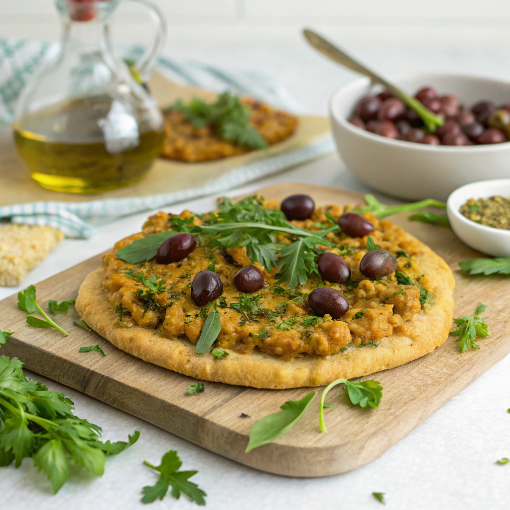 Chickpea and Olive Tapenade Flatbread