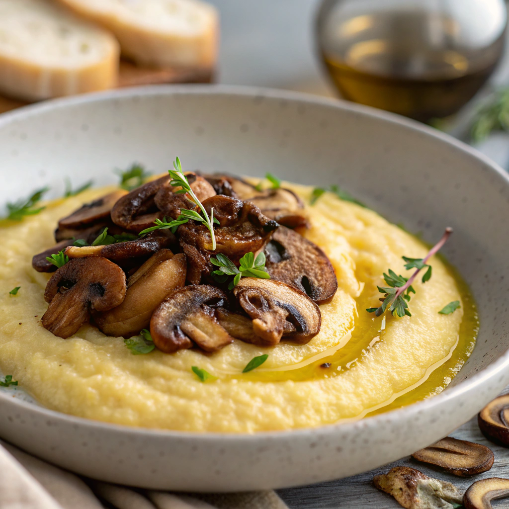 Creamy Polenta with Mushrooms