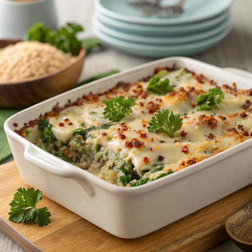 Creamy Spinach and Artichoke Quinoa Bake Creamy Spinach and Artichoke