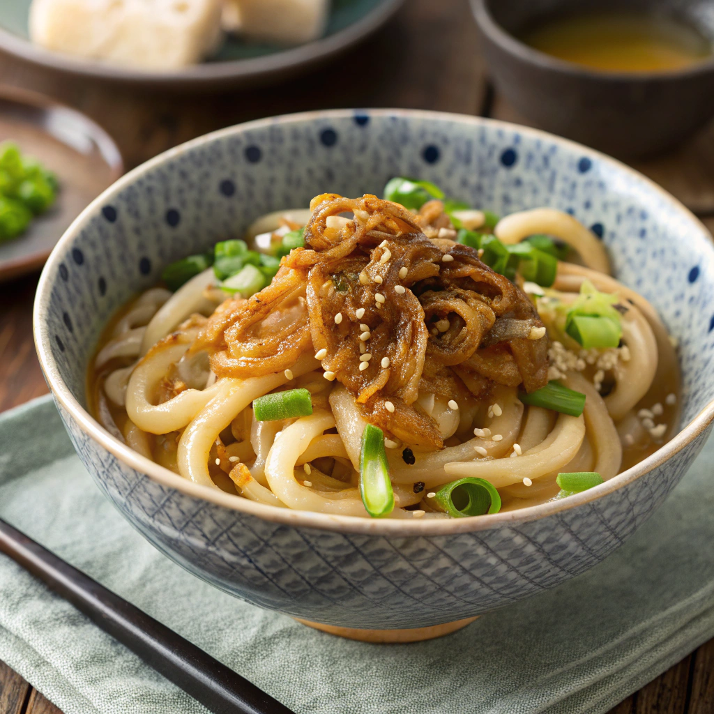 Vegan miso butter udon noodles