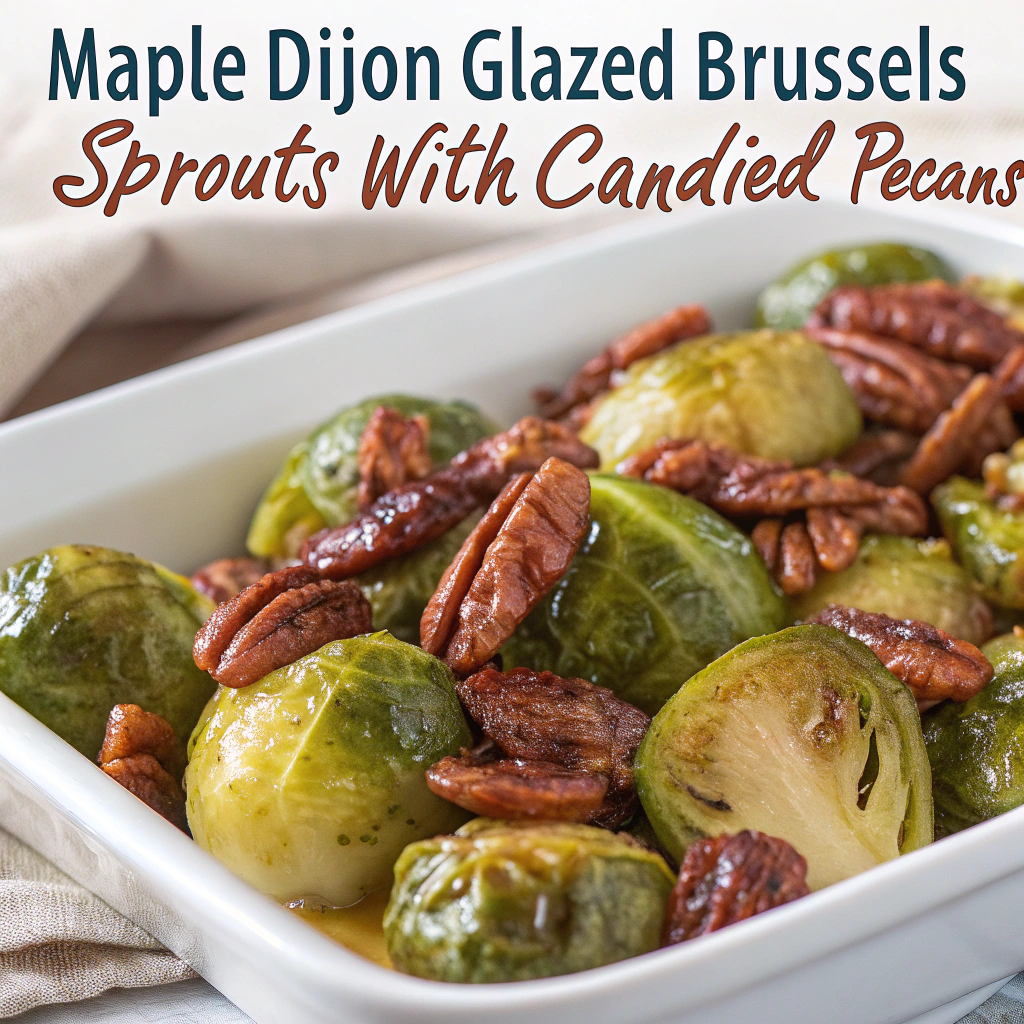 Maple-Dijon Brussels Sprouts with Sweet Pecans Maple-Dijon Brussels Sprouts
