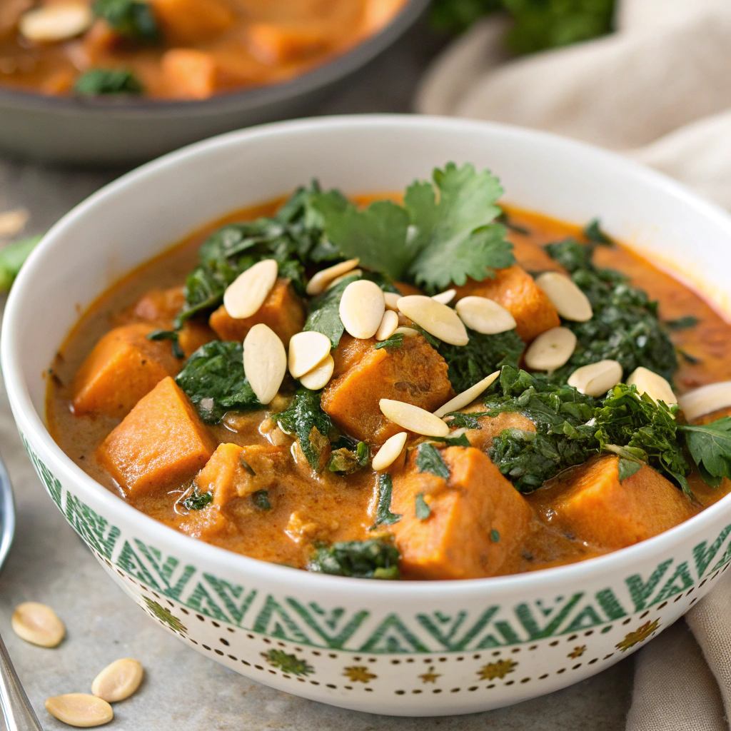 Savory West African Peanut Stew with Sweet Potatoes and Kale West African Peanut Stew