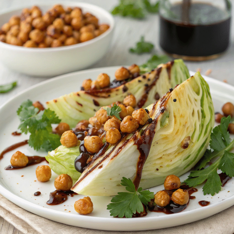 balsamic glazed cabbage wedges