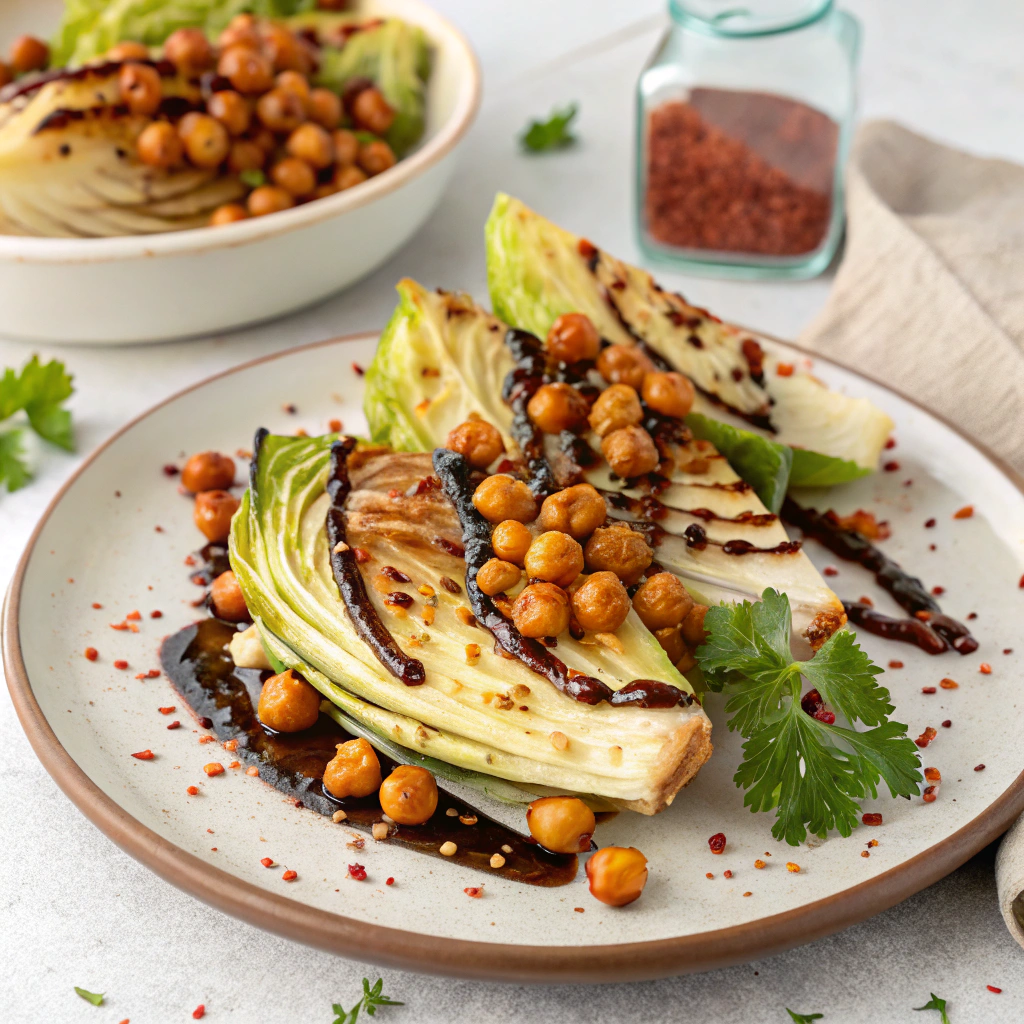 balsamic glazed cabbage wedges