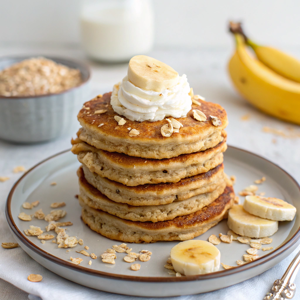 Fluffy Banana Oat Protein Pancakes Banana Oat Protein Pancakes