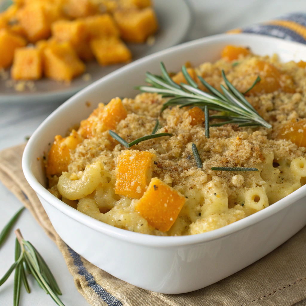 Butternut Squash Mac and Cheese with Rosemary Crumb