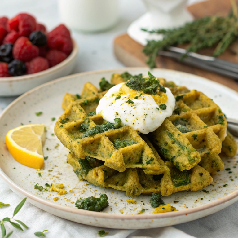 Chickpea Kale Waffles