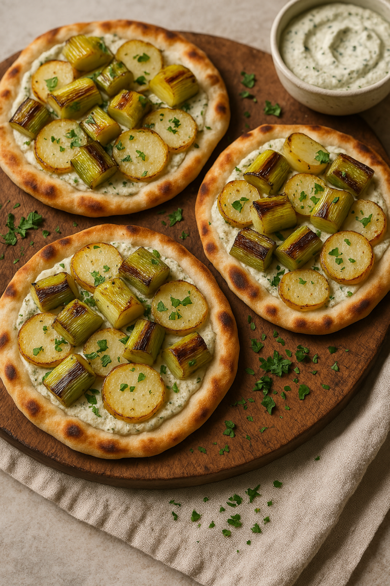 Leek and Potato Flatbreads