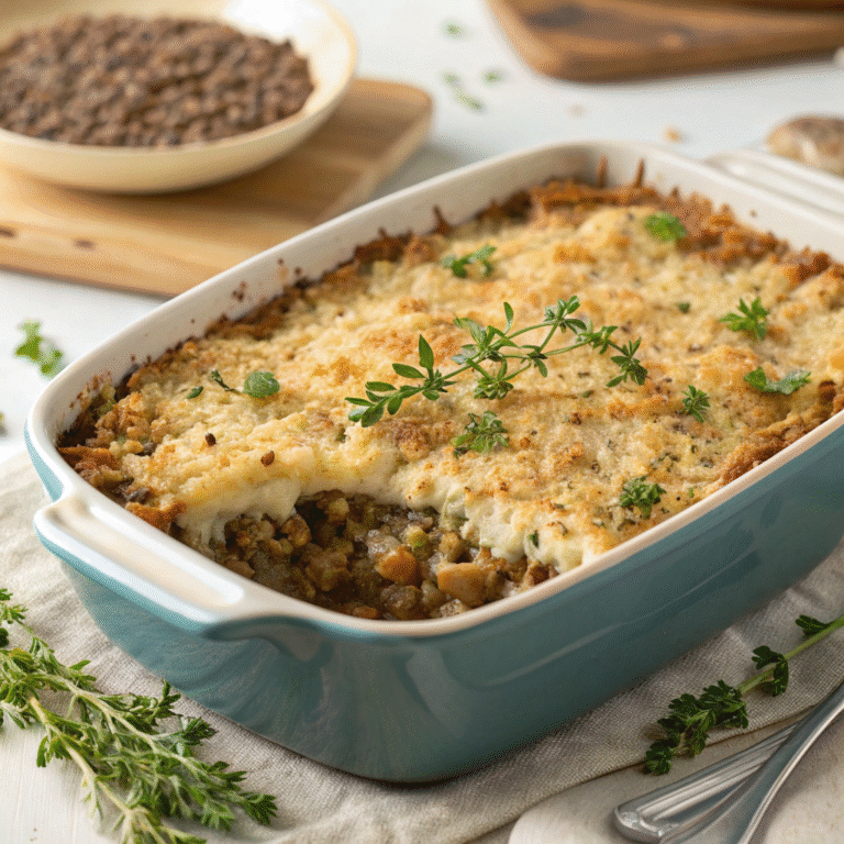 french lentil and celeriac gratin