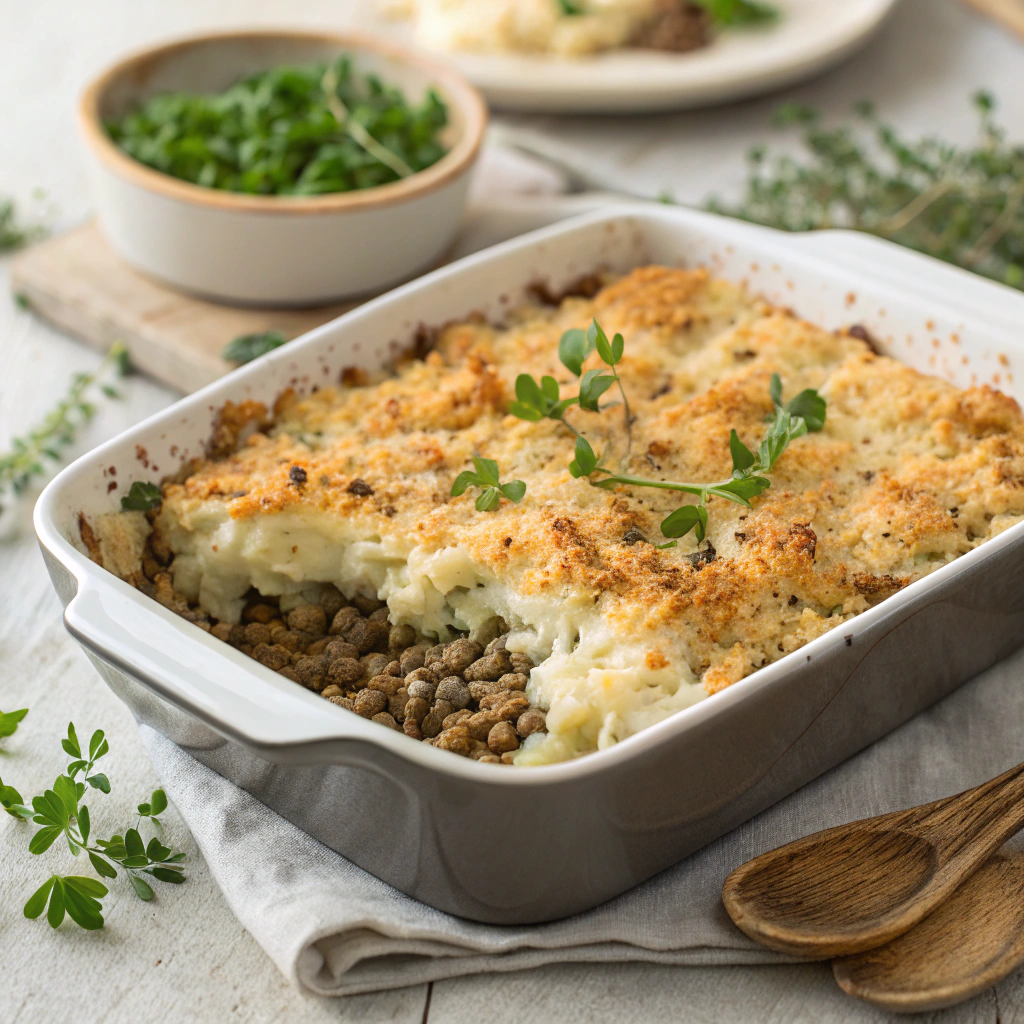 french lentil and celeriac gratin