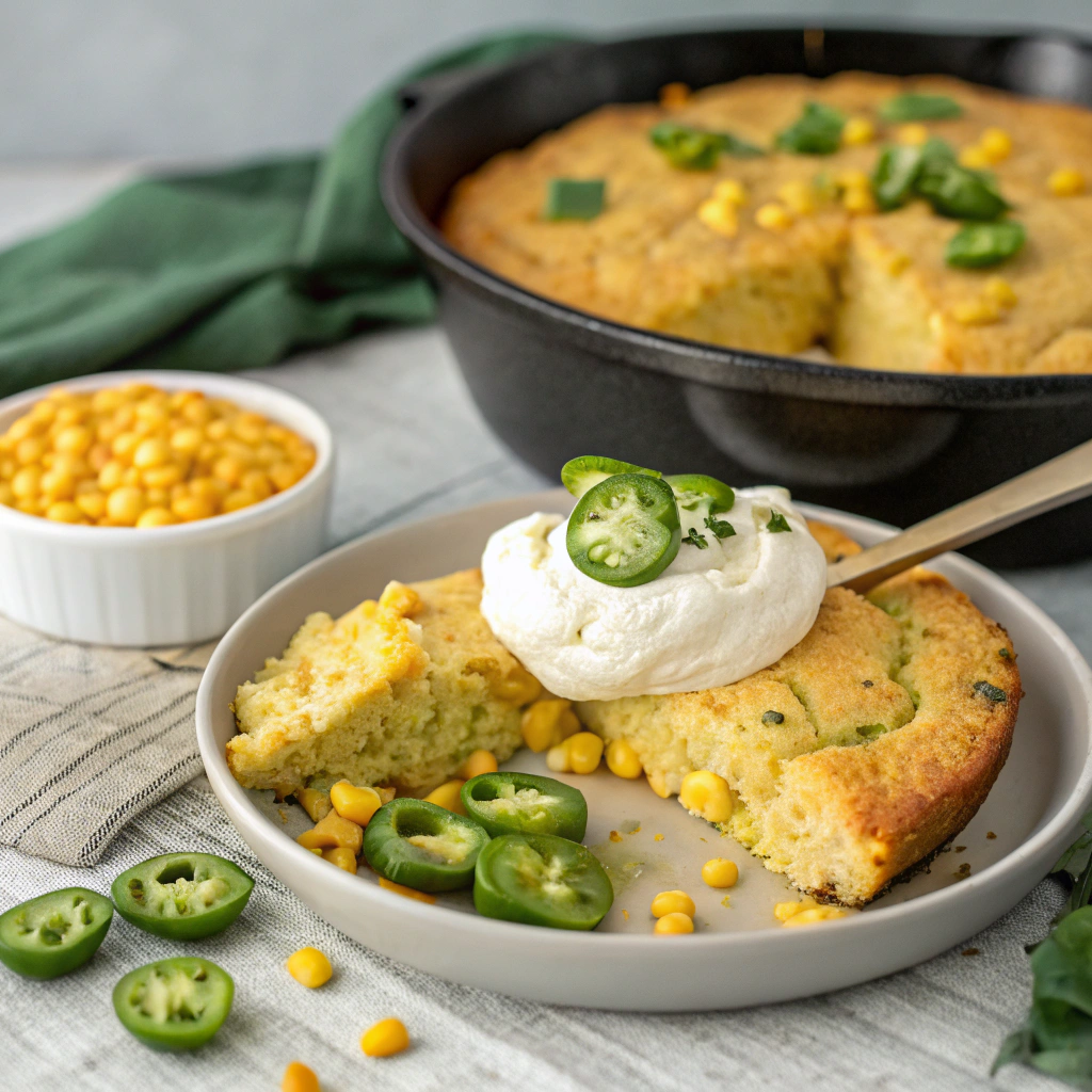 savory sweetcorn and jalapeño spoonbread