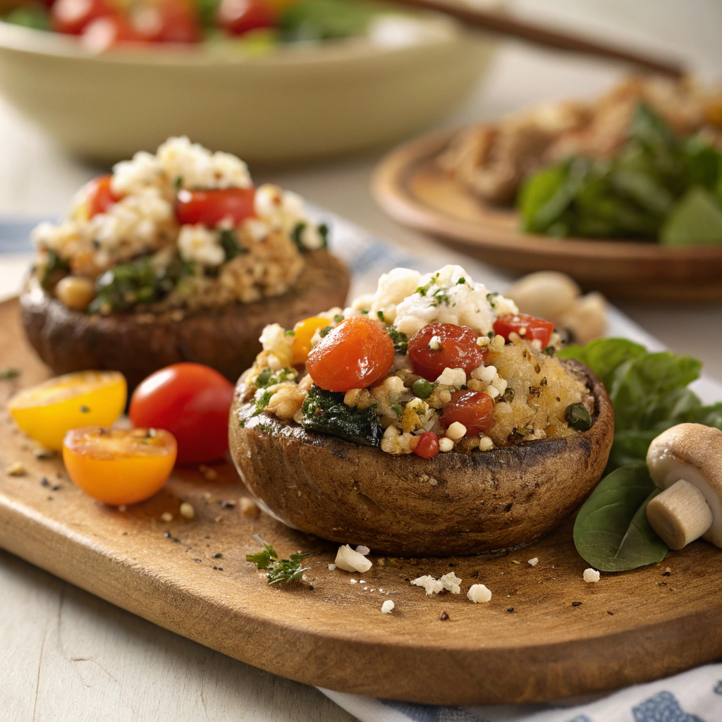 quinoa stuffed portobello mushrooms