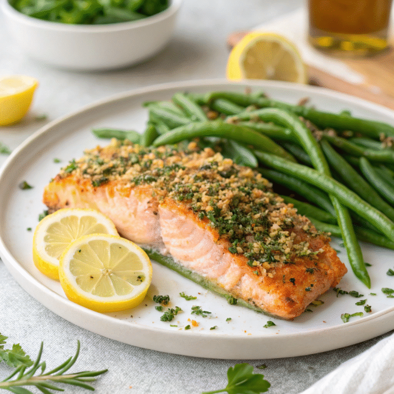 air fryer herb crusted salmon