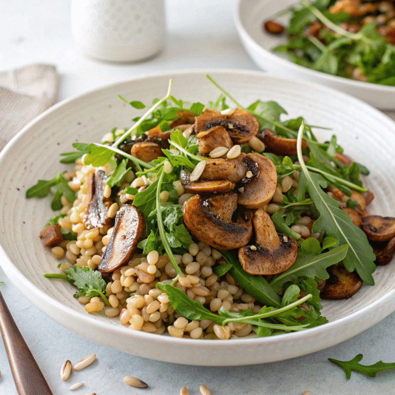 barley mushroom salad