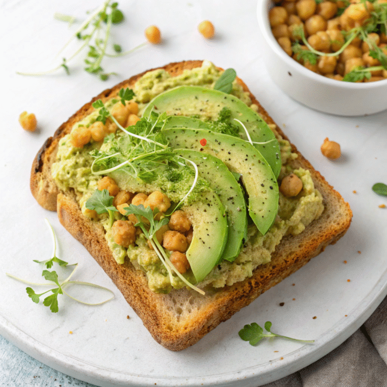 Chickpea and Avocado Breakfast Toast