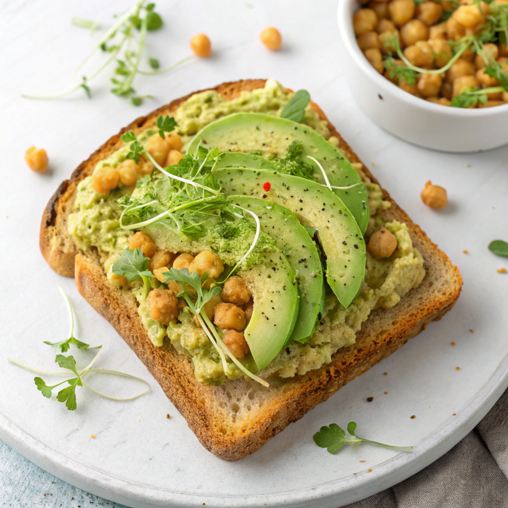 Chickpea and Avocado Breakfast Toast