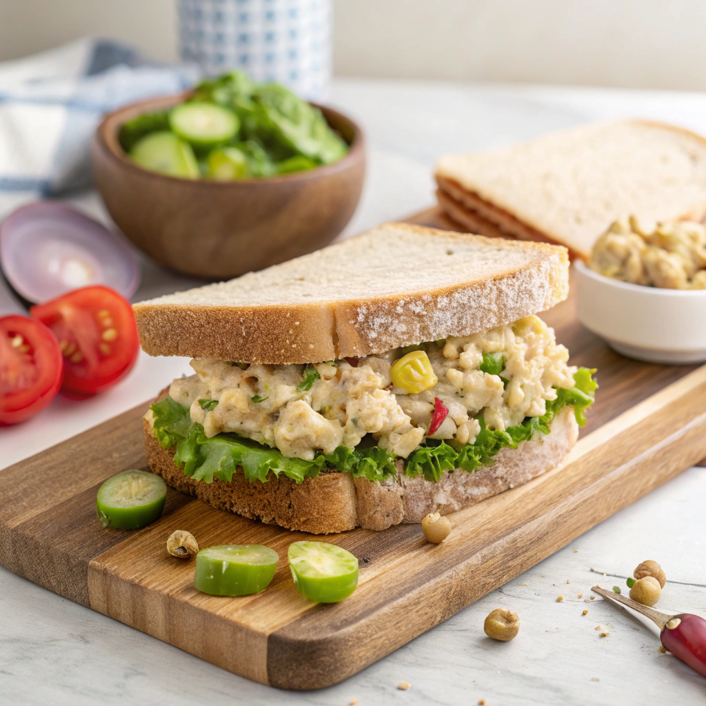 Chickpea Tuna Salad Sandwich Recipe