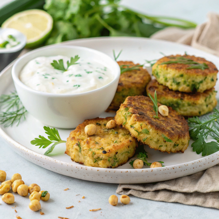 chickpea zucchini fritters