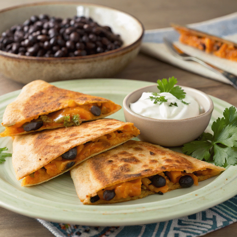 comforting sweet potato quesadillas