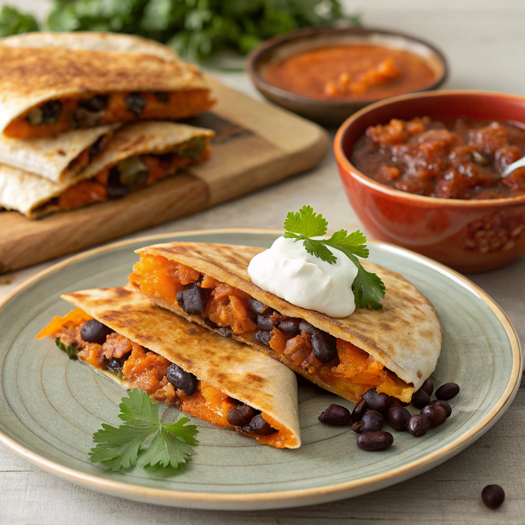 comforting sweet potato quesadillas