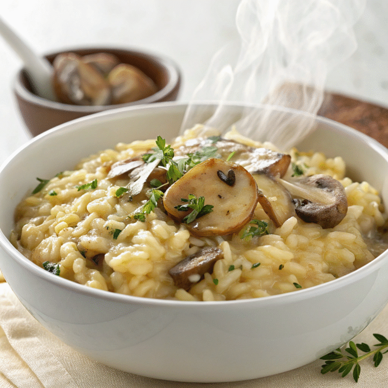 Mushroom Risotto with Truffle Oil