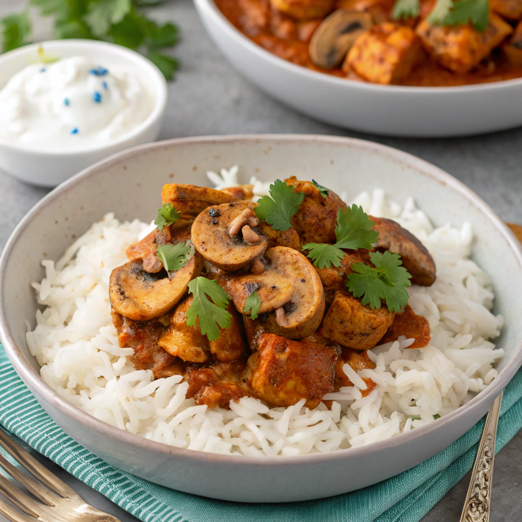 creative mushroom tikka masala